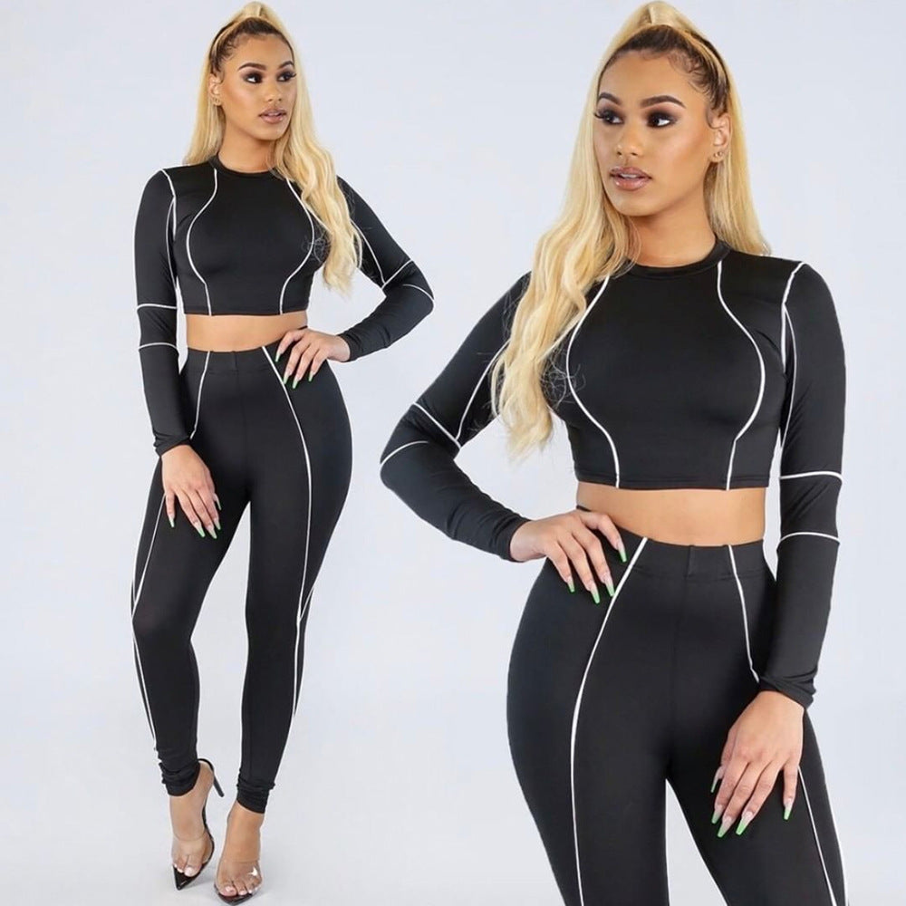 Striped Panel Sporty Set