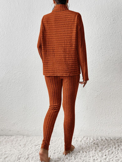 Ribbed Turtleneck Set