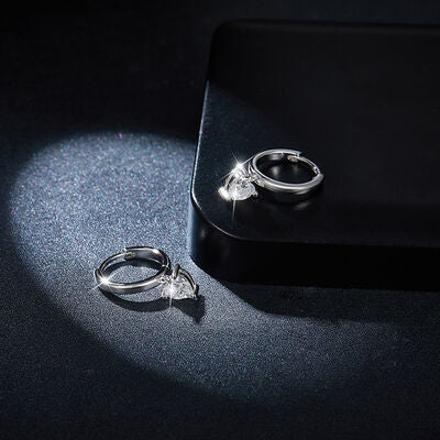 Dainty Sterling Silver Heart Earrings