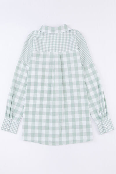 Plaid Button-Up Shirt