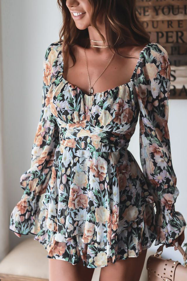Floral Sweetheart Romper