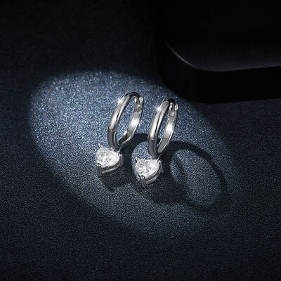 Dainty Sterling Silver Heart Earrings