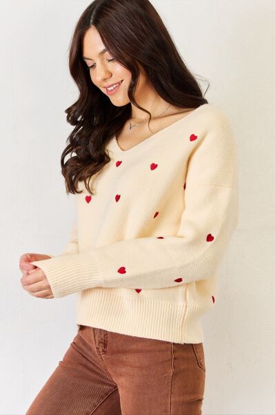 Mini Red Hearts Sweater