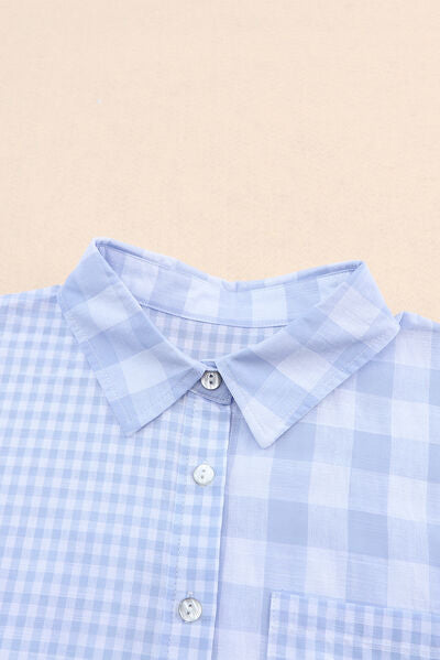 Plaid Button-Up Shirt