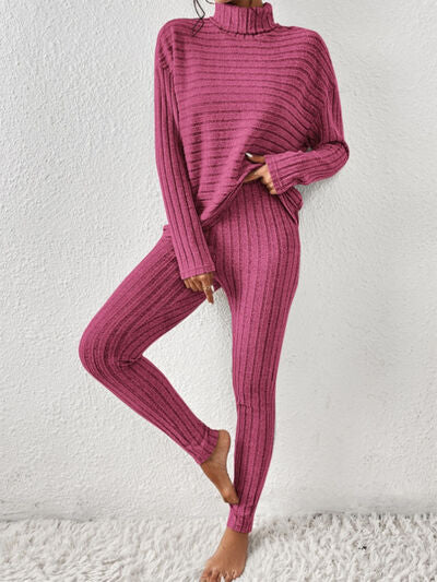 Ribbed Turtleneck Set