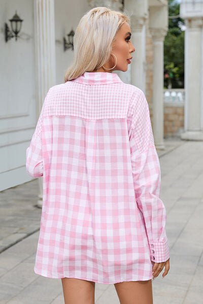 Plaid Button-Up Shirt
