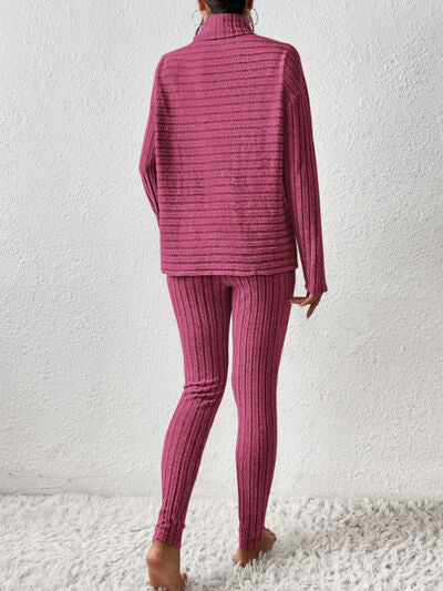 Ribbed Turtleneck Set