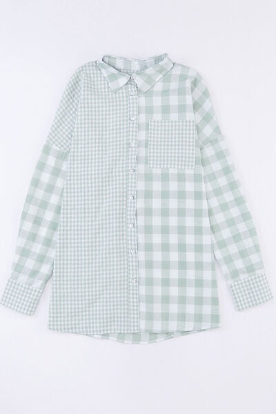 Plaid Button-Up Shirt