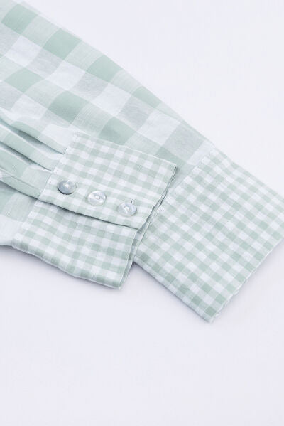 Plaid Button-Up Shirt