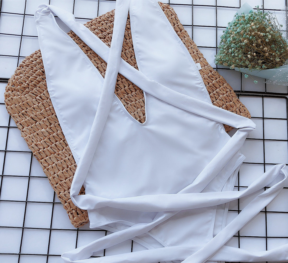 Halter Tie-Up Swimsuit