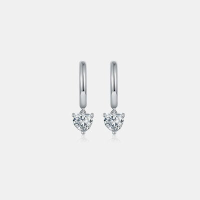Dainty Sterling Silver Heart Earrings
