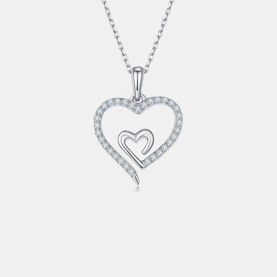 Heart Within A Heart Pendant Necklace