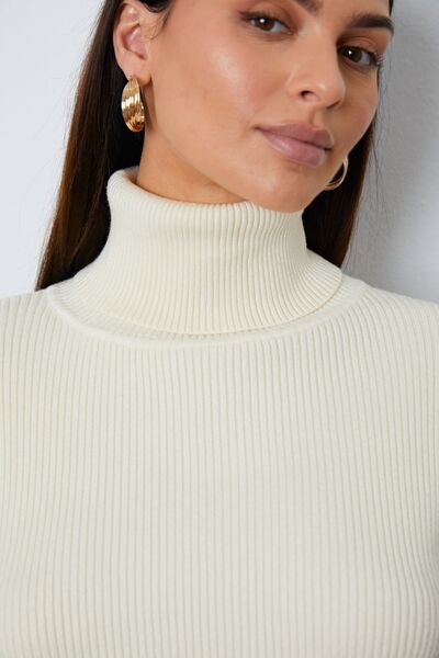 Turtleneck Asymmetrical Sweater Set