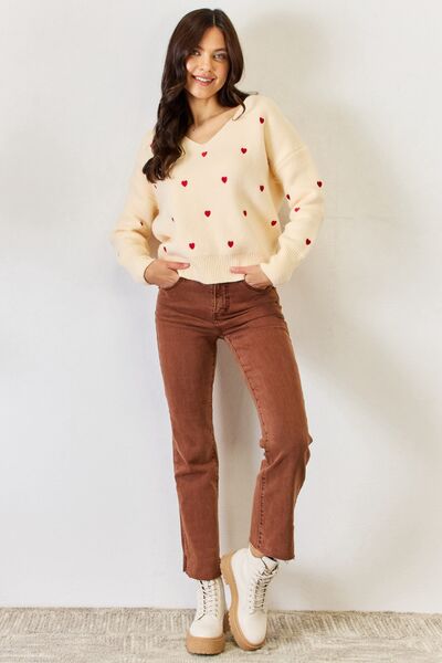 Mini Red Hearts Sweater