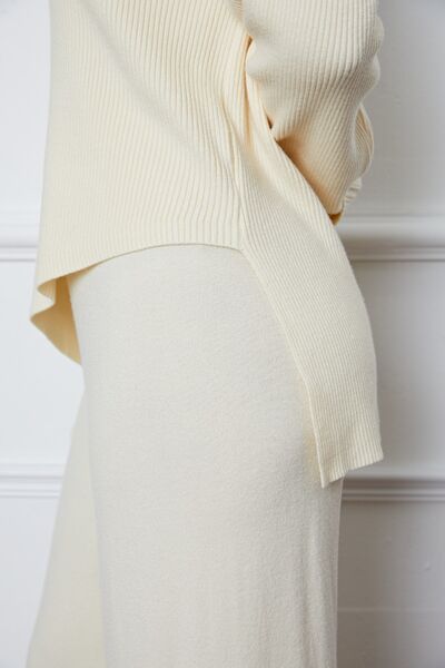 Turtleneck Asymmetrical Sweater Set