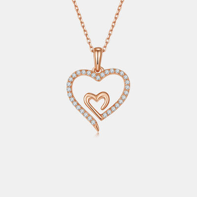 Heart Within A Heart Pendant Necklace