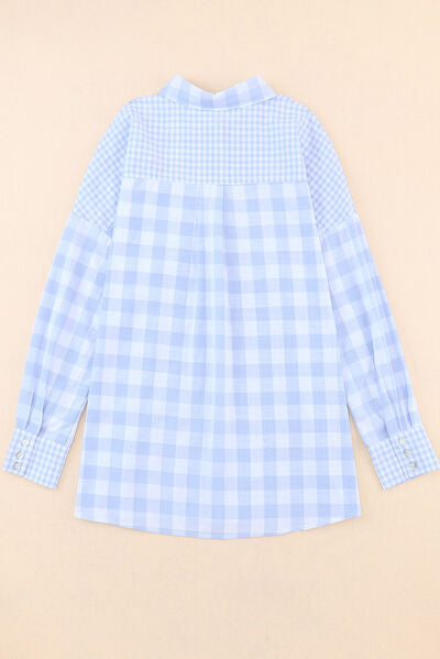 Plaid Button-Up Shirt