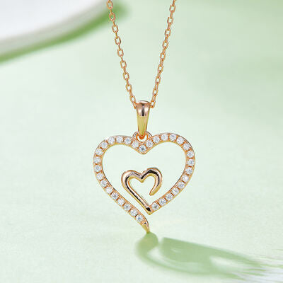 Heart Within A Heart Pendant Necklace
