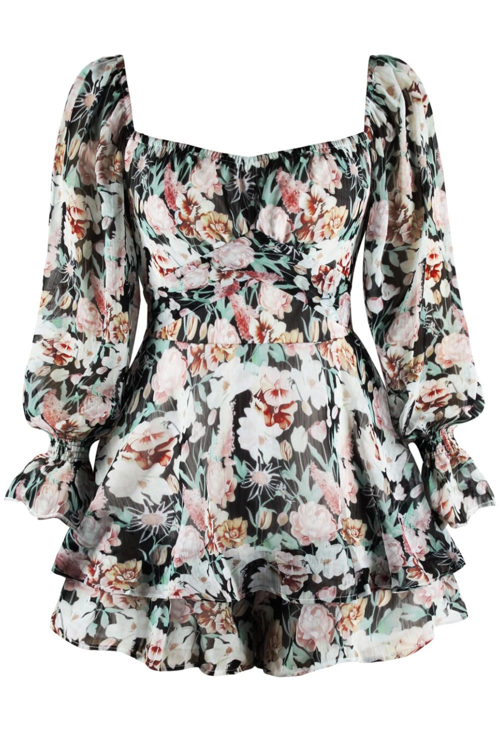 Floral Sweetheart Romper