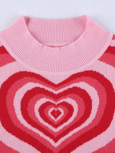 Swirled Heart Sweater Vest Top