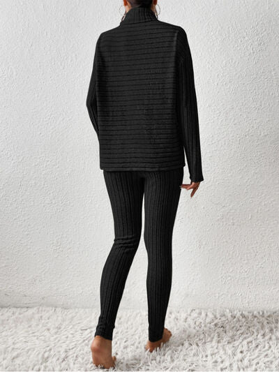 Ribbed Turtleneck Set