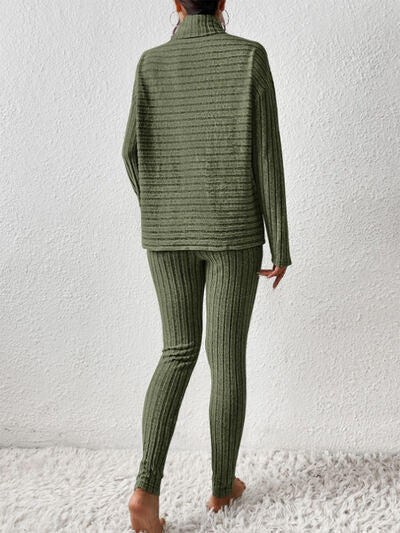 Ribbed Turtleneck Set