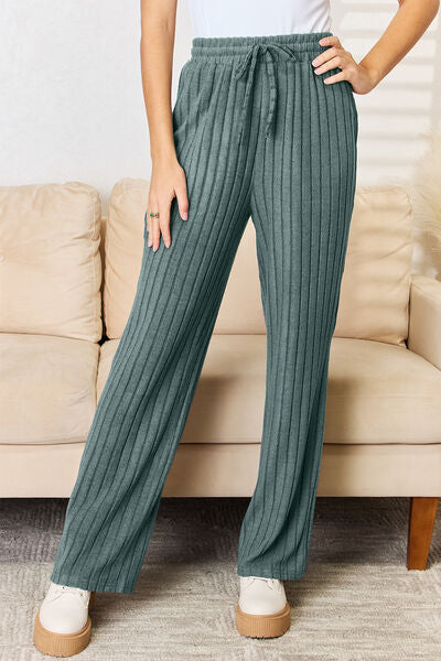 Ribbed Hoodie and Pants Set