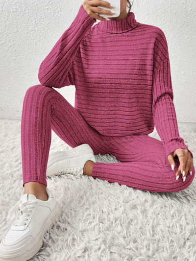 Ribbed Turtleneck Set