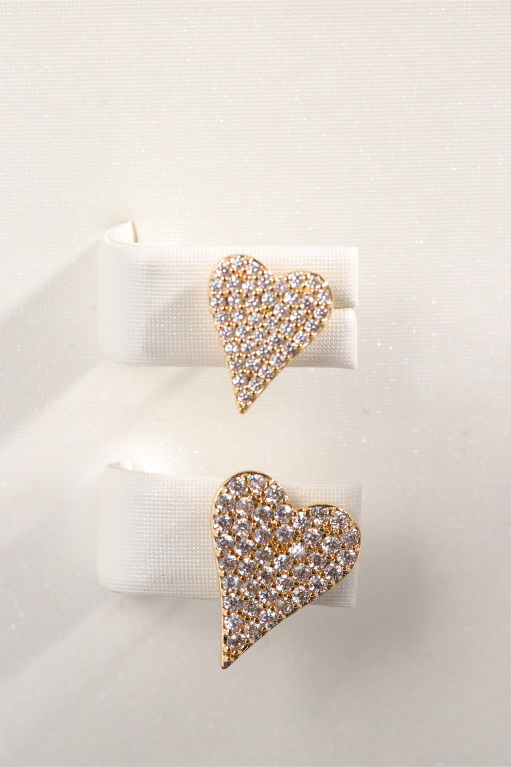Heart C-Hoop Drop Earrings