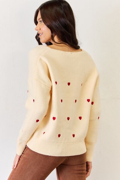 Mini Red Hearts Sweater