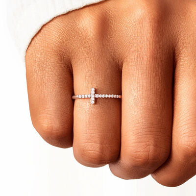 Dainty Cross Ring