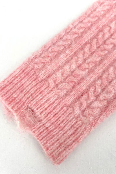 Cable-Knit Striped Sweater